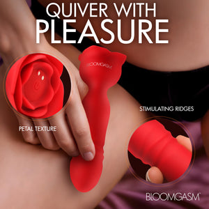 Rose Delight Silicone Thrusting Vibrator