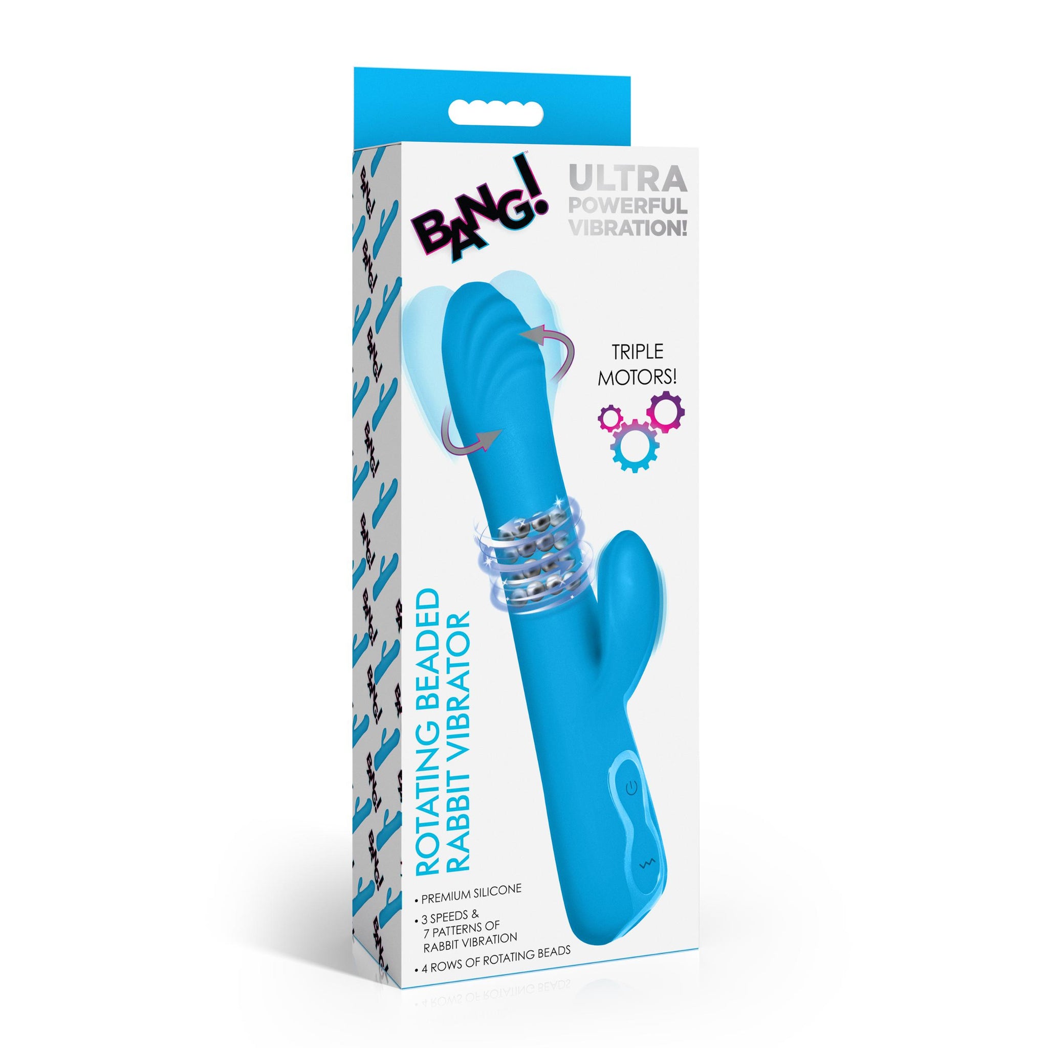 Rotating Beaded Silicone Rabbit Vibrator