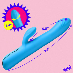 Rotating Beaded Silicone Rabbit Vibrator