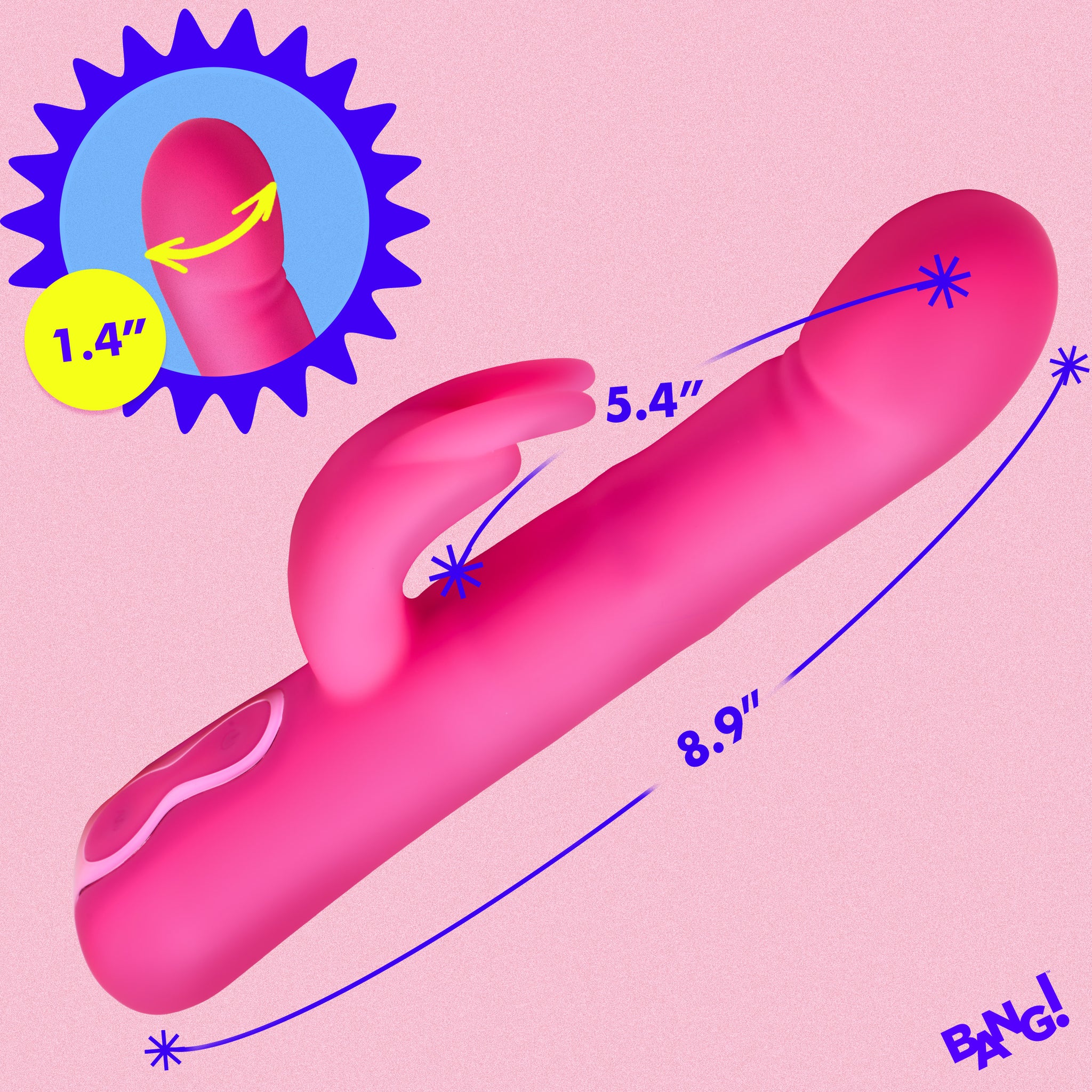 Come-hither Beaded Silicone Rabbit Vibrator