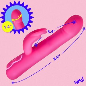 Come-hither Beaded Silicone Rabbit Vibrator