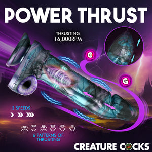 Astro-thrust Thrusting And Vibrating Silicone Dildo