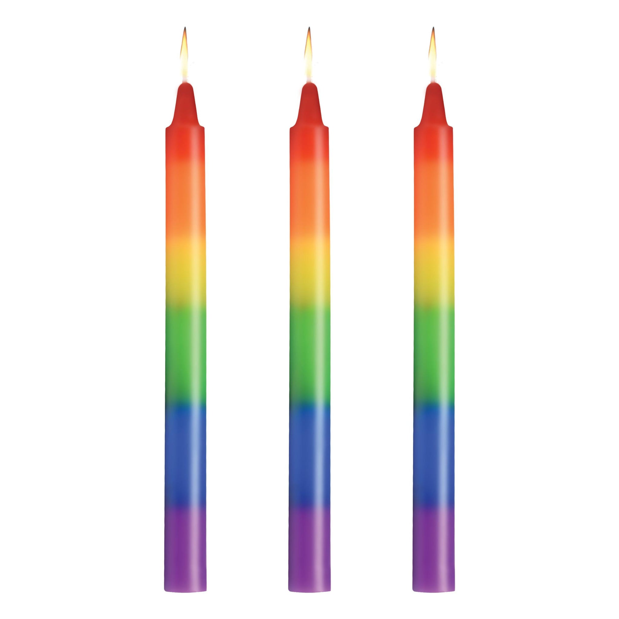 Pride Candles Rainbow Drip Candle Set Of 3