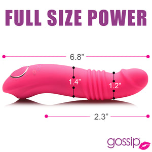 Blaster 7x Thrusting Silicone Vibrator - Pink