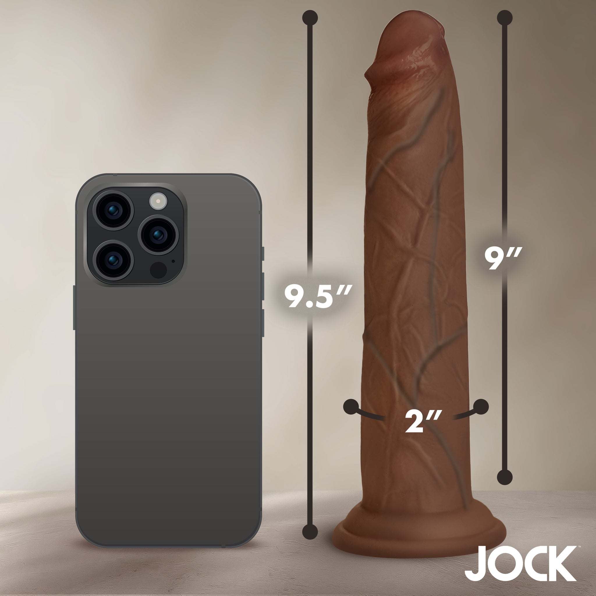 Real Skin Silicone Dildo - 9.5"