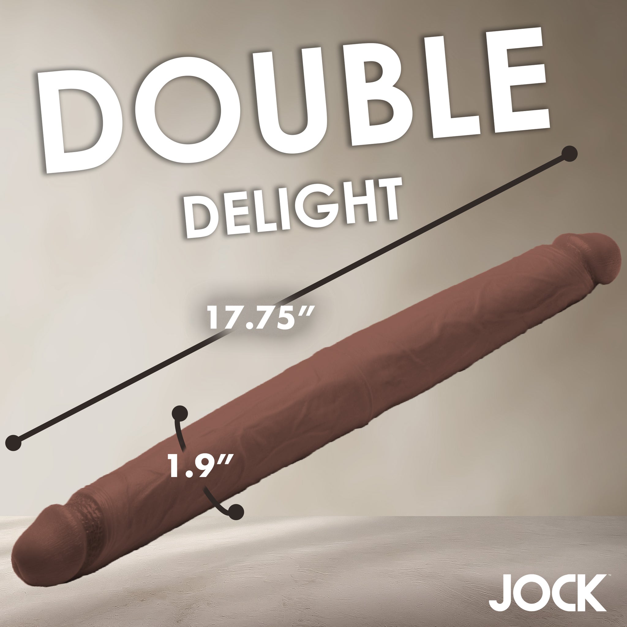 17.75 Inch Double Dildo - Dark