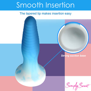 3 Piece Silicone Butt Plug Set - Blue