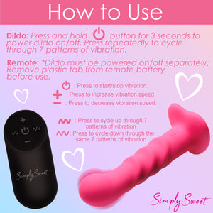 21x Vibrating Ribbed Silicone Dildo