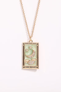 Tarot Card Pendant Stainless Steel Necklace