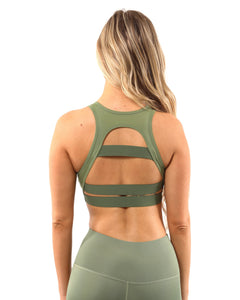 Huntington Sports Bra - Olive Green