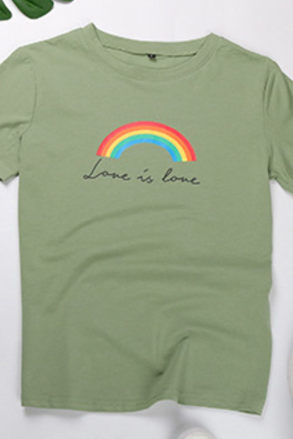 LOVE IS LOVE Rainbow Graphic Tee Shirt