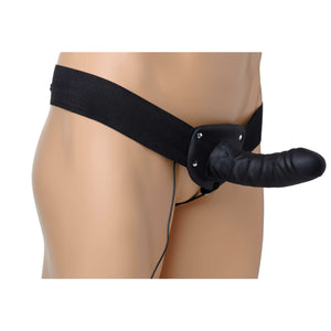 Deluxe Vibro Erection Assist Hollow Silicone Strap On