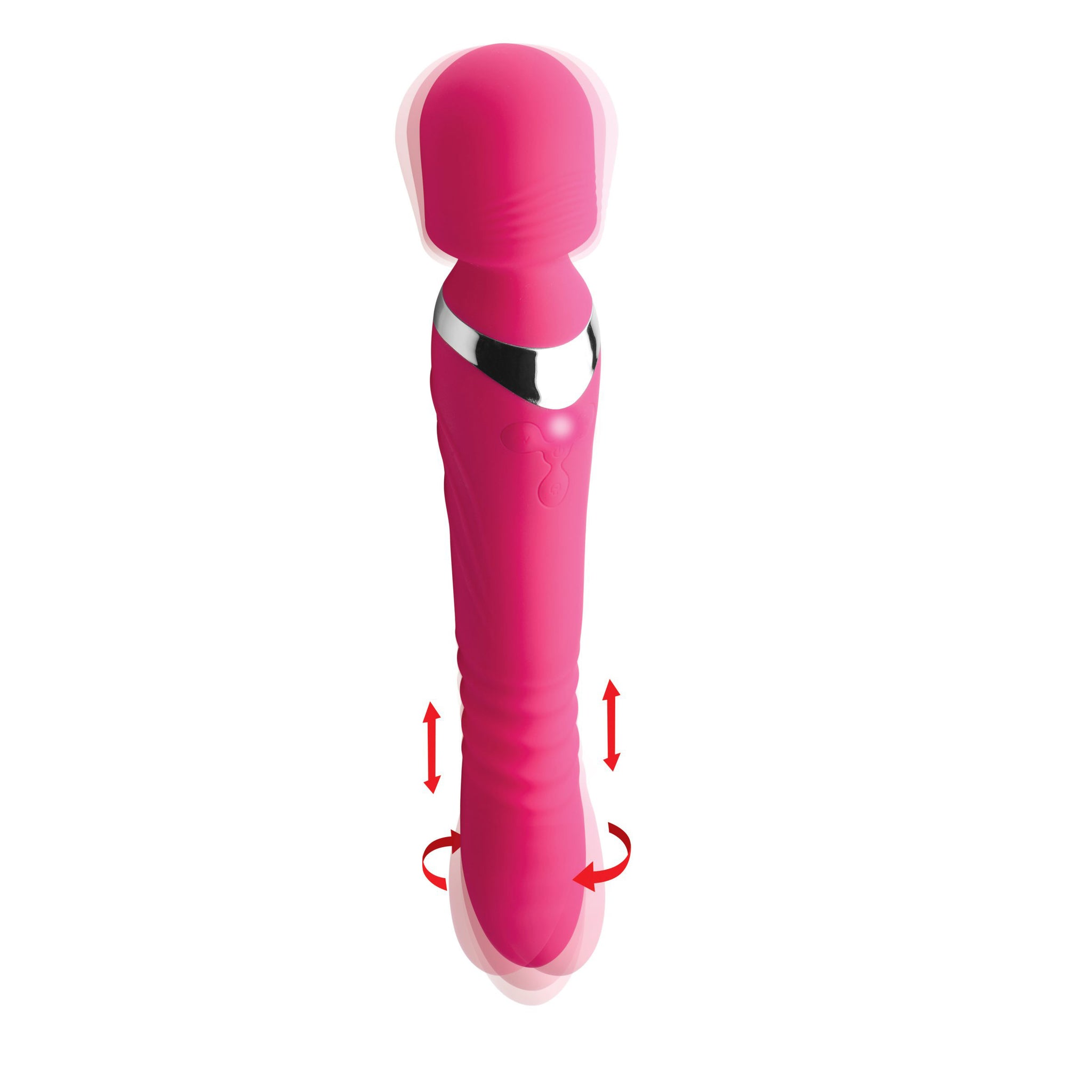 Ultra Thrusting And Vibrating Silicone Wand