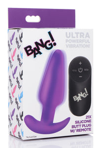 Remote Control 21x Vibrating Silicone Butt Plug