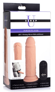 Power Player 28x Vibrating Silicone Dildo With Remote