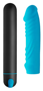 Xl Silicone Bullet And Ribbed Sleeve