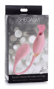 Shegasm 8x Tandem Plus Silicone Suction Clitoral Stimulator And Egg