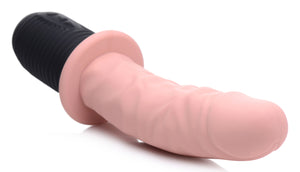 Power Pounder Vibrating And Thrusting Silicone Dildo - Light