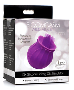 Bloomgasm Wild Violet 10x Silicone Clit Licking Stimulator