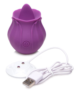 Bloomgasm Wild Violet 10x Silicone Clit Licking Stimulator