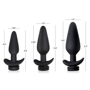 Interchangeable 10x Vibrating Silicone Anal Plug With Remote