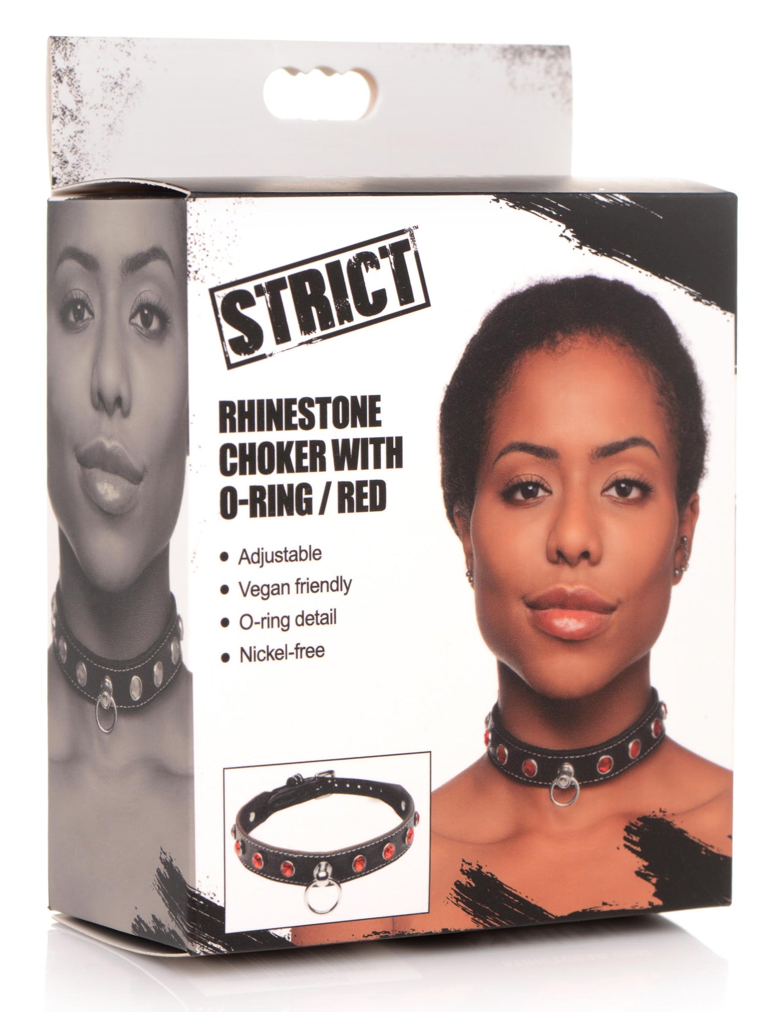 Rhinestone Choker With O-ring