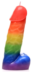 Pride Pecker Dick Drip Candle - Rainbow