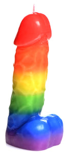 Pride Pecker Dick Drip Candle - Rainbow