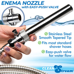 Enema Nozzle With Quick Shut Off/on Valve