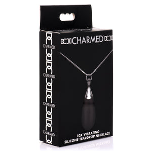 10x Vibrating Silicone Teardrop Necklace