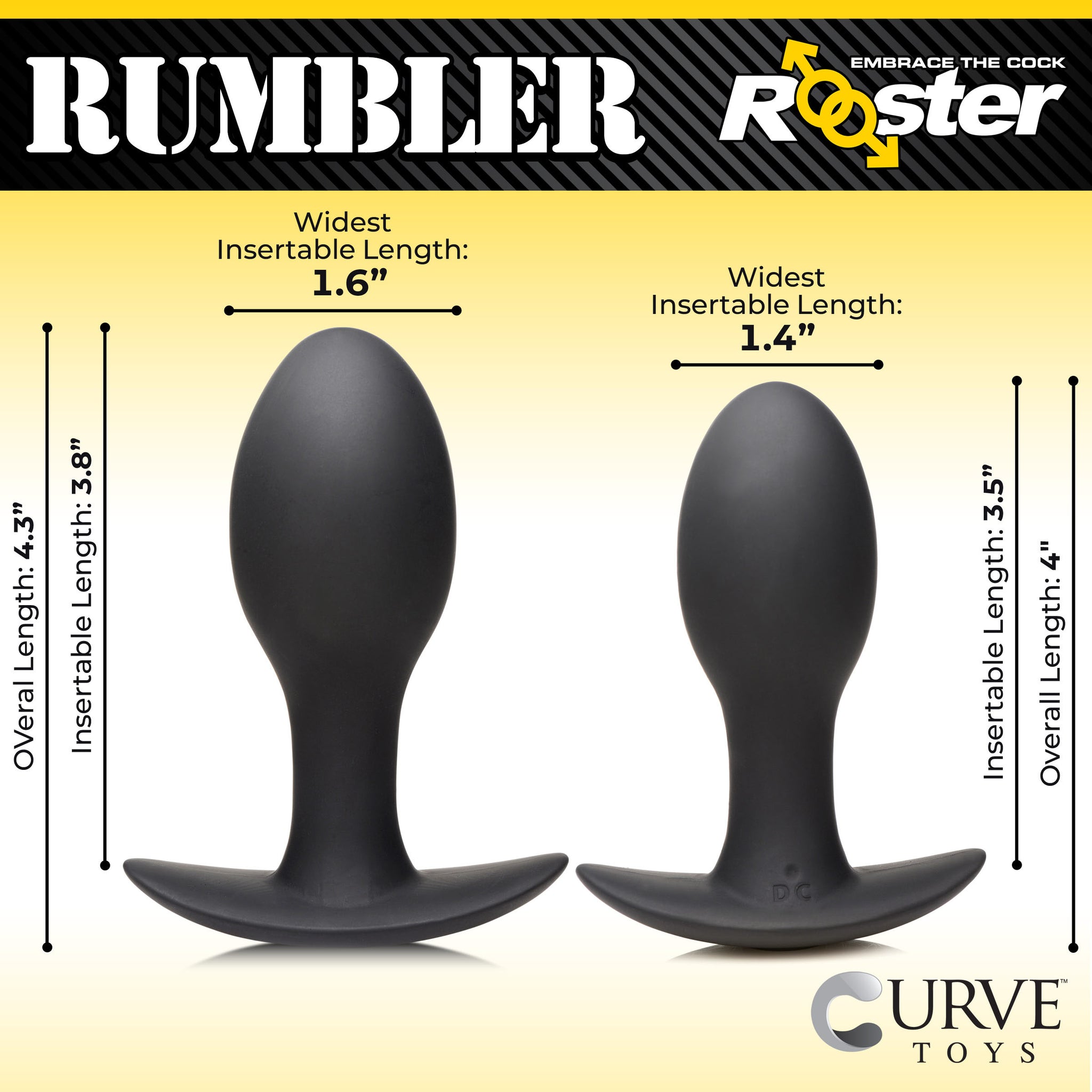 Rumbler Vibrating Silicone Butt Plug