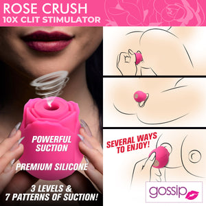 10x Rose Crush Silicone Clitoral Stimulator