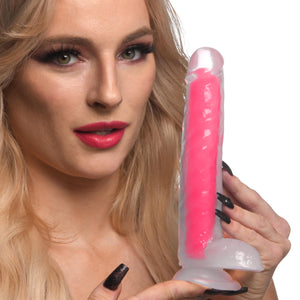 7 Inch Glow-in-the-dark Silicone Dildo With Balls