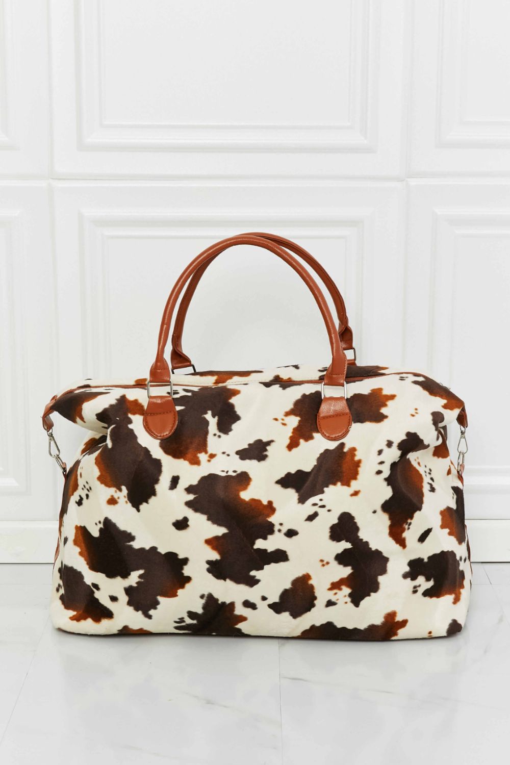 Animal Print Plush Weekender Bag